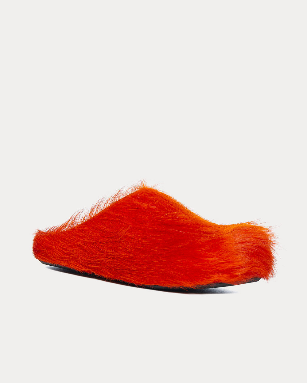 Marni Calf Hair Orange Mules Slip Ons - 2