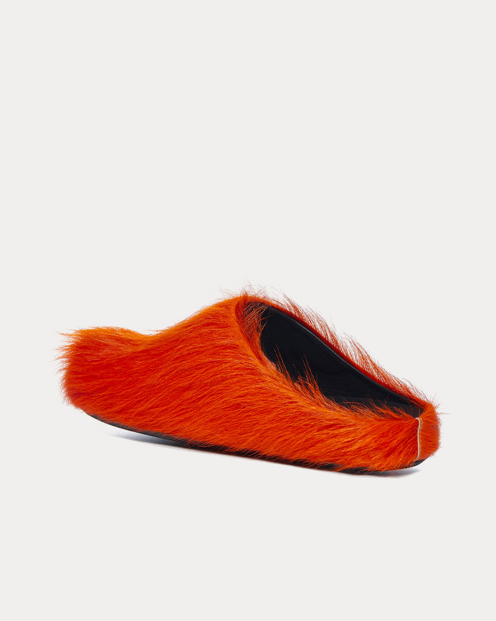 Marni Calf Hair Orange Mules Slip Ons - 3