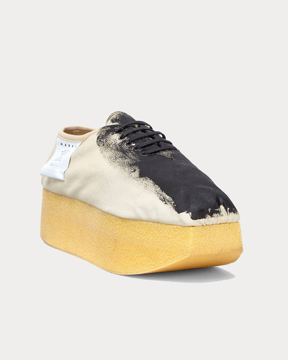 Marni Brushstrokes Print Light Canvas Low Top Sneakers - 2