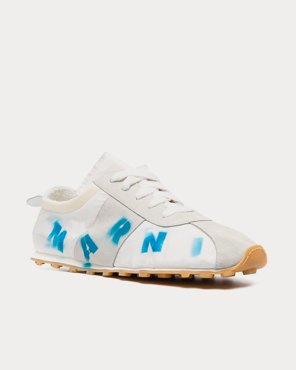 Marni Stencil Spray Logo White Low Top Sneakers - 2