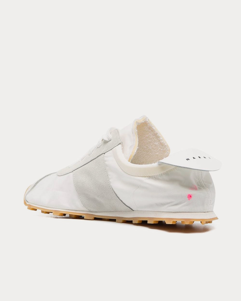 Marni Stencil Spray Logo White Low Top Sneakers - 4