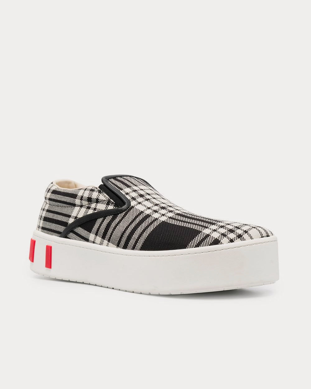 Marni Check Print White / Black Slip On Sneakers - 2