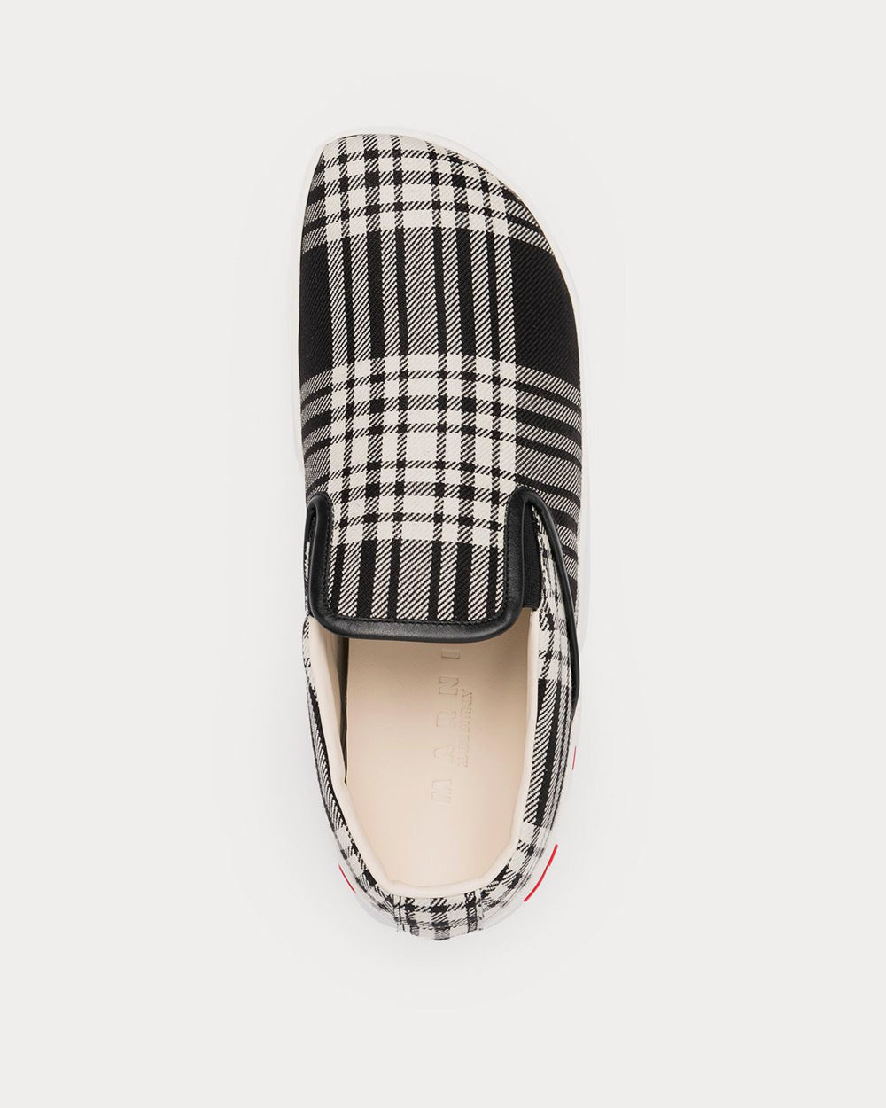 Marni Check Print White / Black Slip On Sneakers - 3