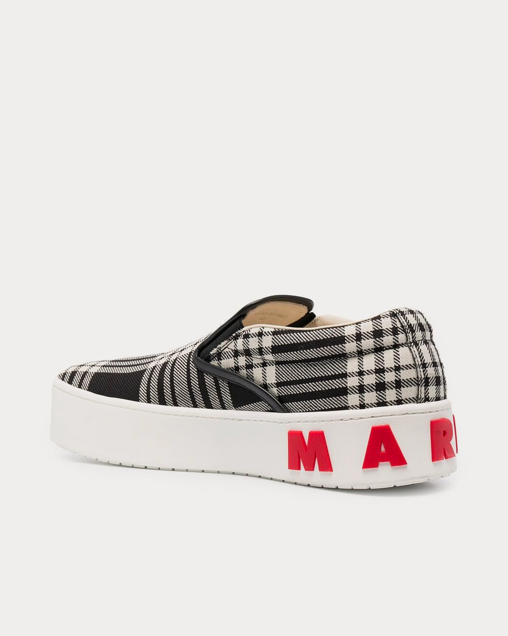 Marni Check Print White / Black Slip On Sneakers - 4