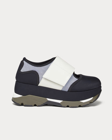 Marni Techno Fabric Navy High Top Sneakers