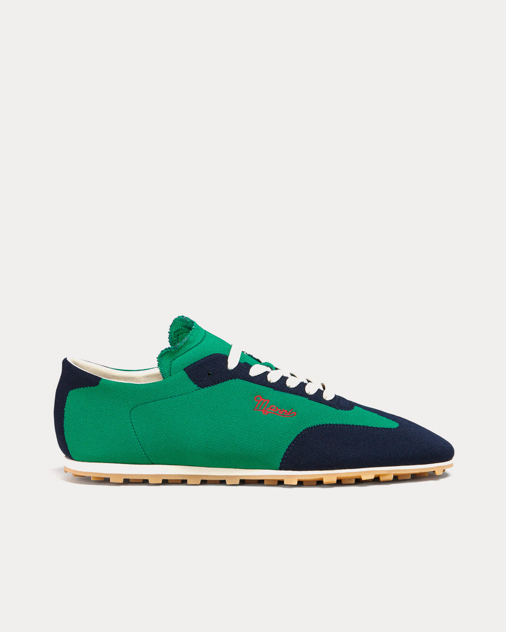 Marni Pebble Lace-Up Stretch Jacquard Blue / Black / Garden Green Low Top Sneakers - 1