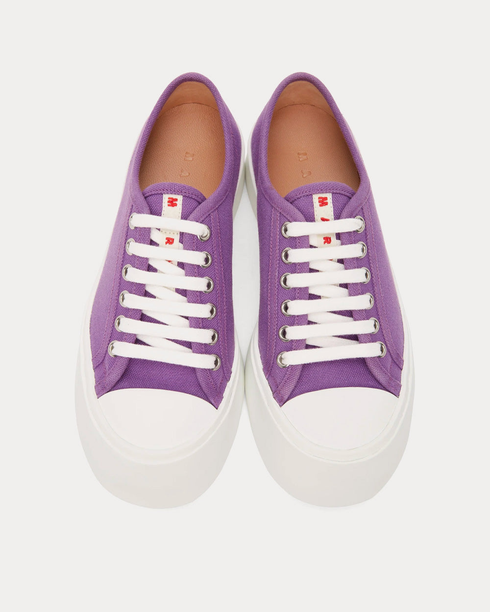 Marni Pablo Canvas Purple Low Top Sneakers - 2