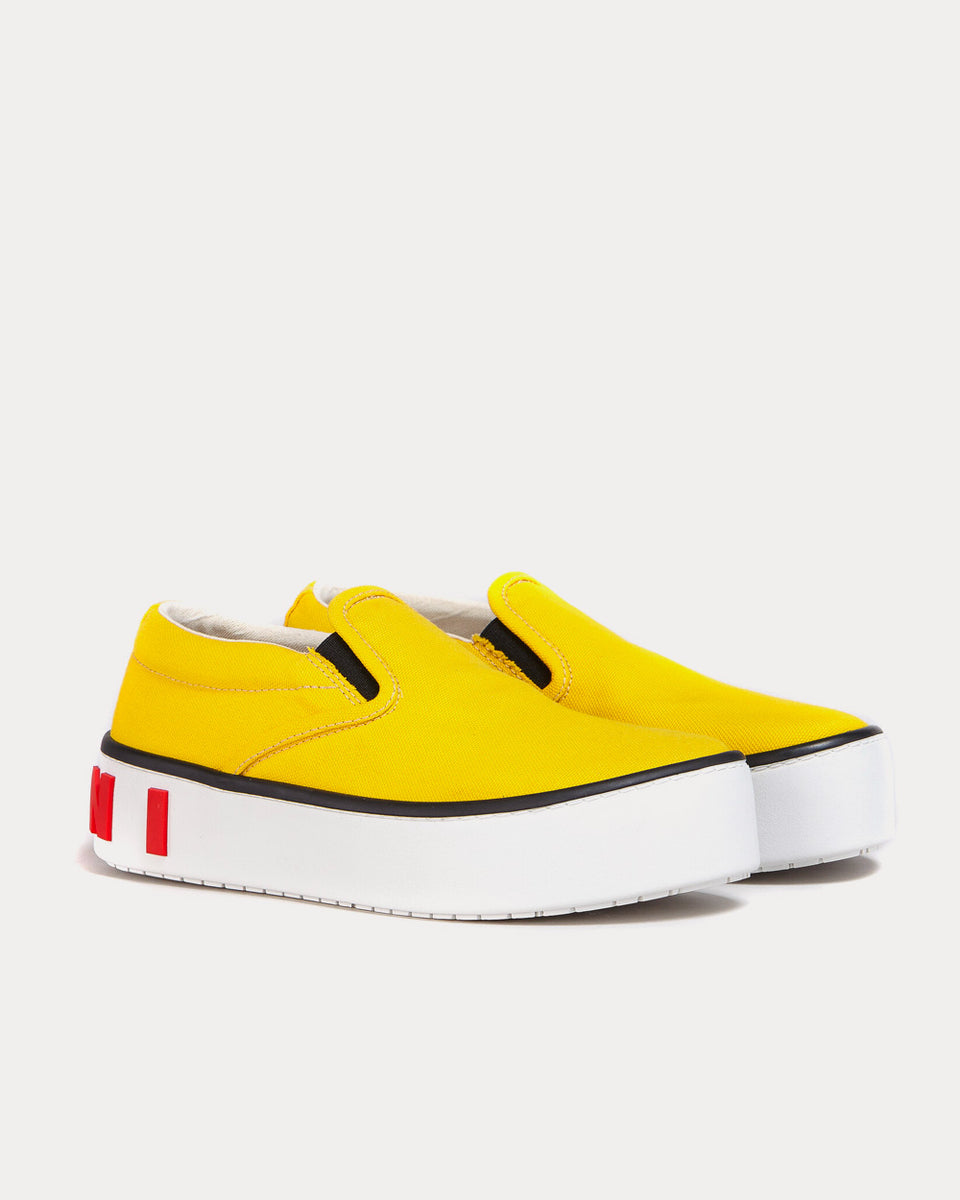 Marni Paw Canvas Yellow Slip On Sneakers - Sneak In Peace