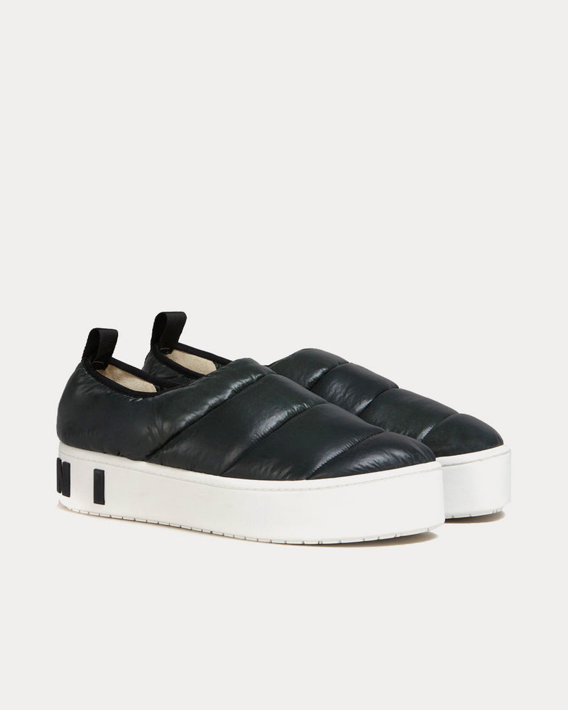 Marni PAW Quilted Nylon Forest Night Slip On Sneakers - 3