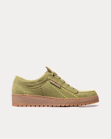 Mephisto x Oi Polloi Rainbow Velours Loden Low Top Sneakers