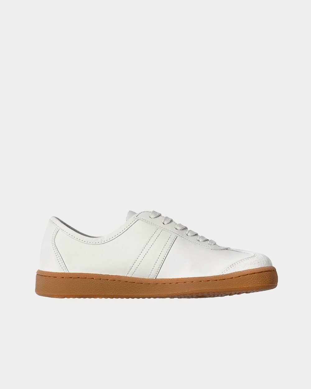 Men's, Army Trainer Nubuck White Low Top Sneakers