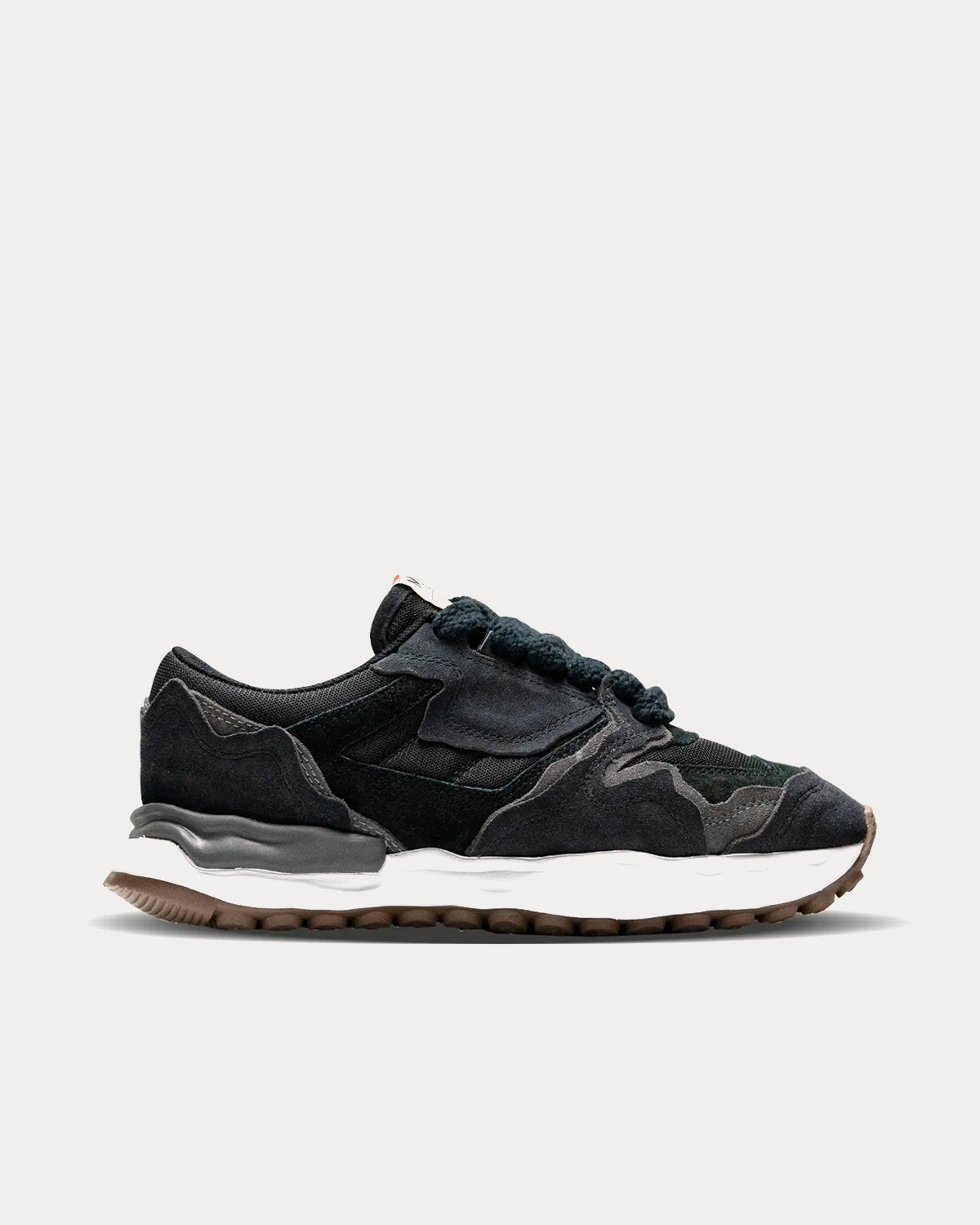 Mihara Yasuhiro Distressed Black Low Top Sneakers - 1