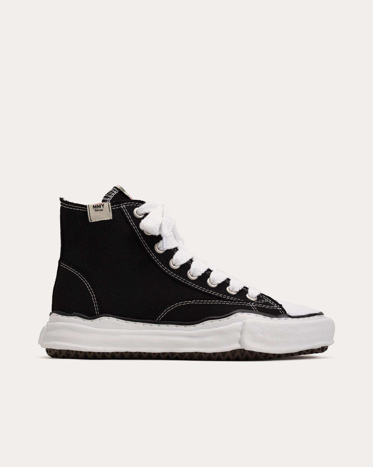 Mihara Yasuhiro Peterson OG Sole Canvas Black / White High Top Sneakers - 1