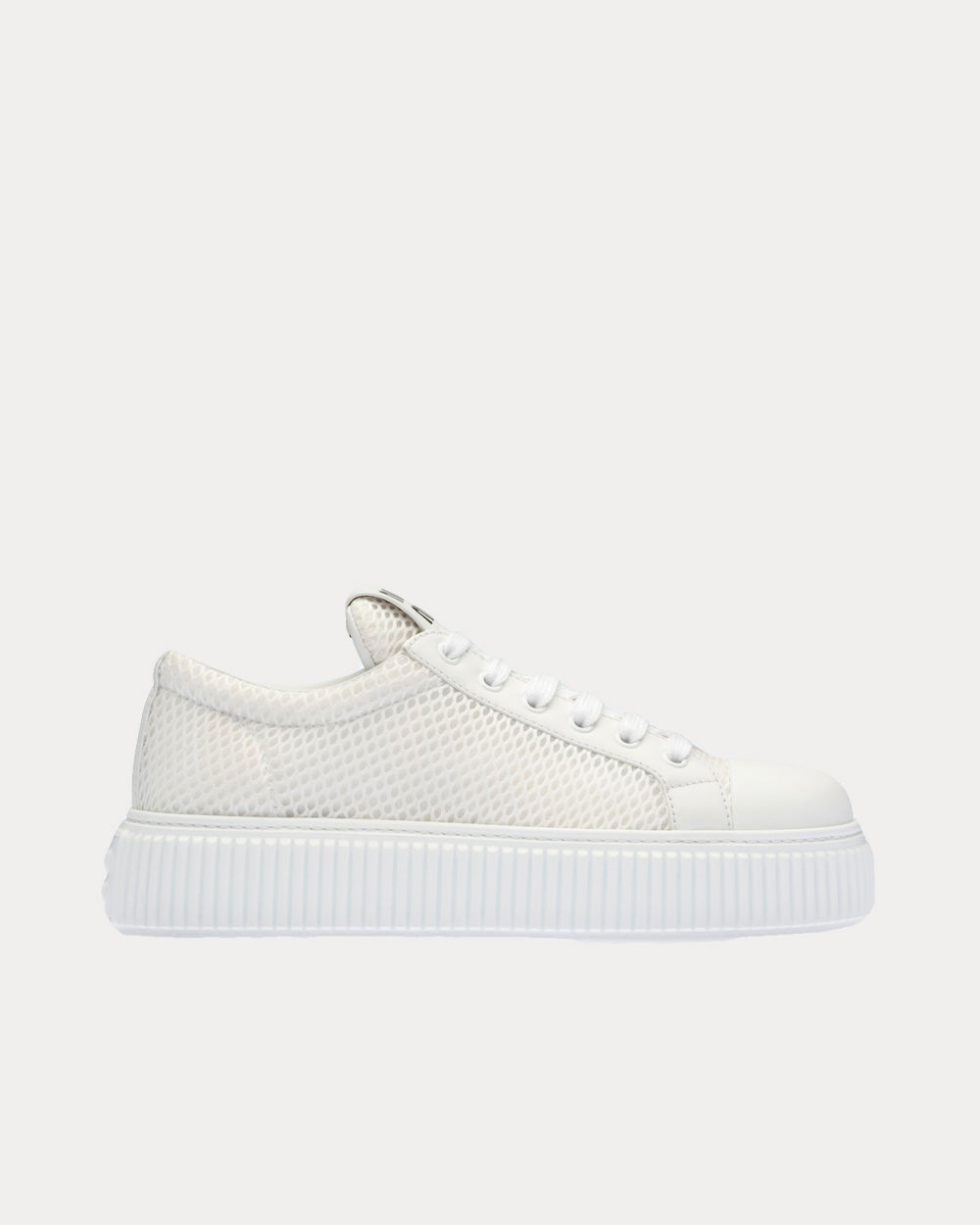 Miu Miu Mesh Flatform White Low Top Sneakers - Sneak in Peace