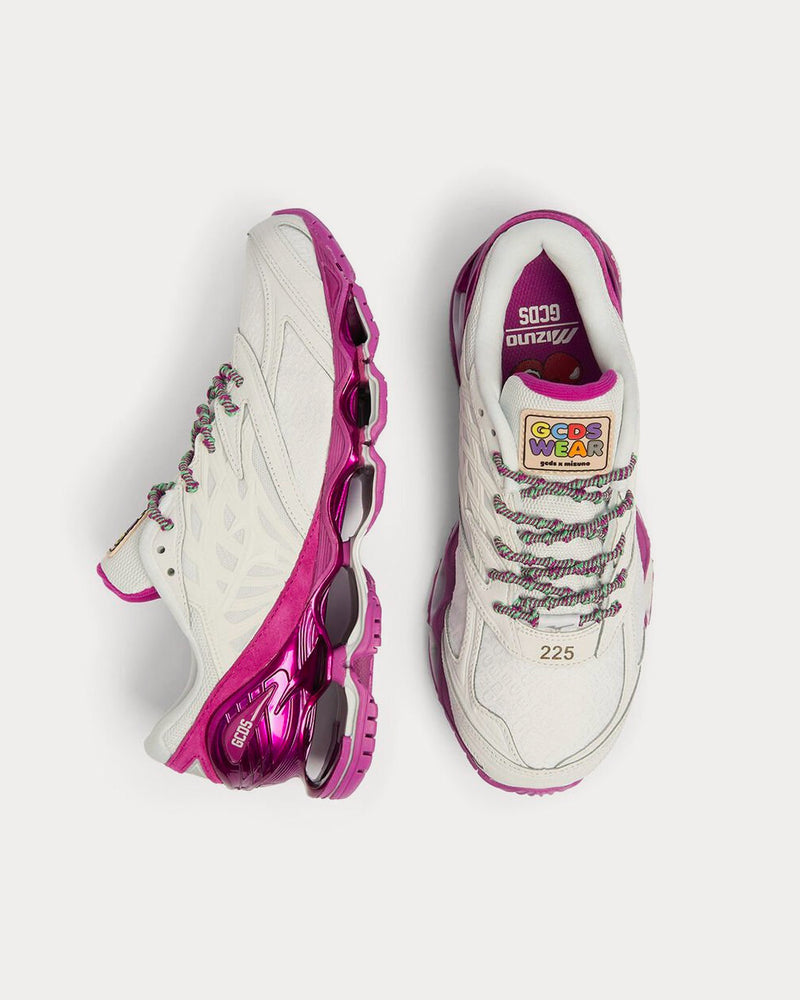 Mizuno Wave Prophecy LS GCDS White / Pink Glo Running Shoes - 2