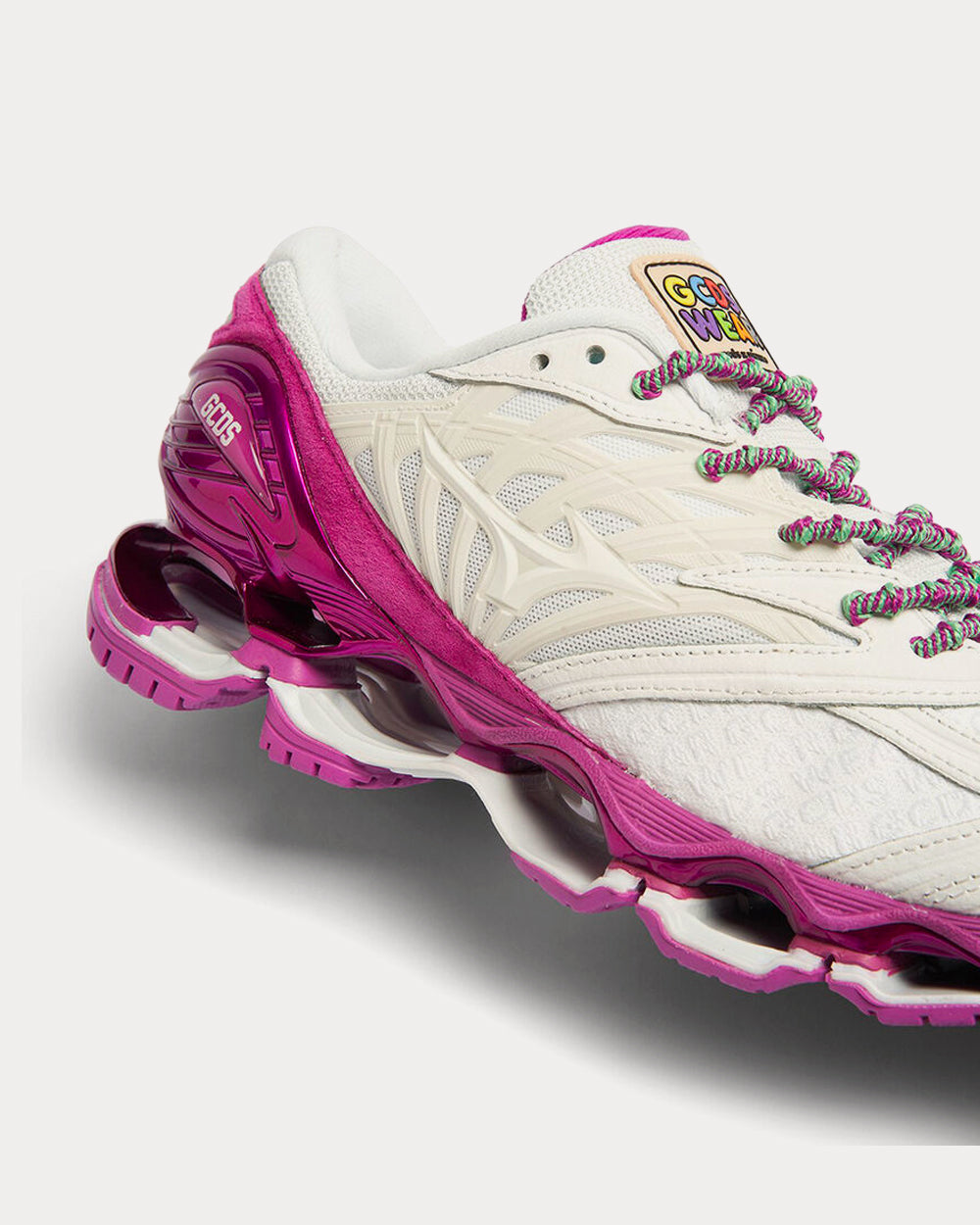 Mizuno Wave Prophecy LS GCDS White / Pink Glo Running Shoes - 3