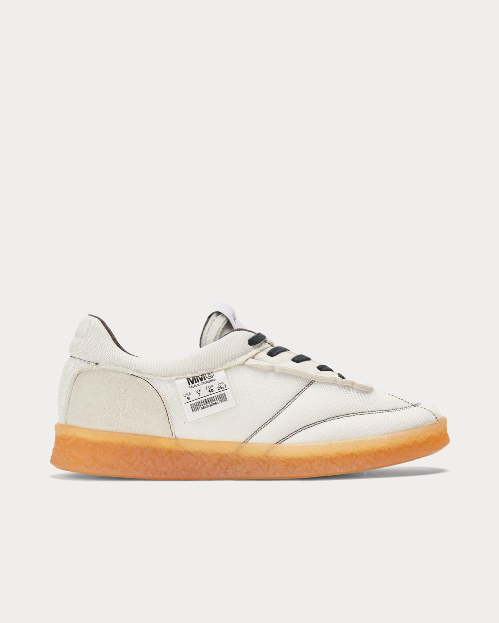 MM6 6 Inside Out 6 White Low Top Sneakers