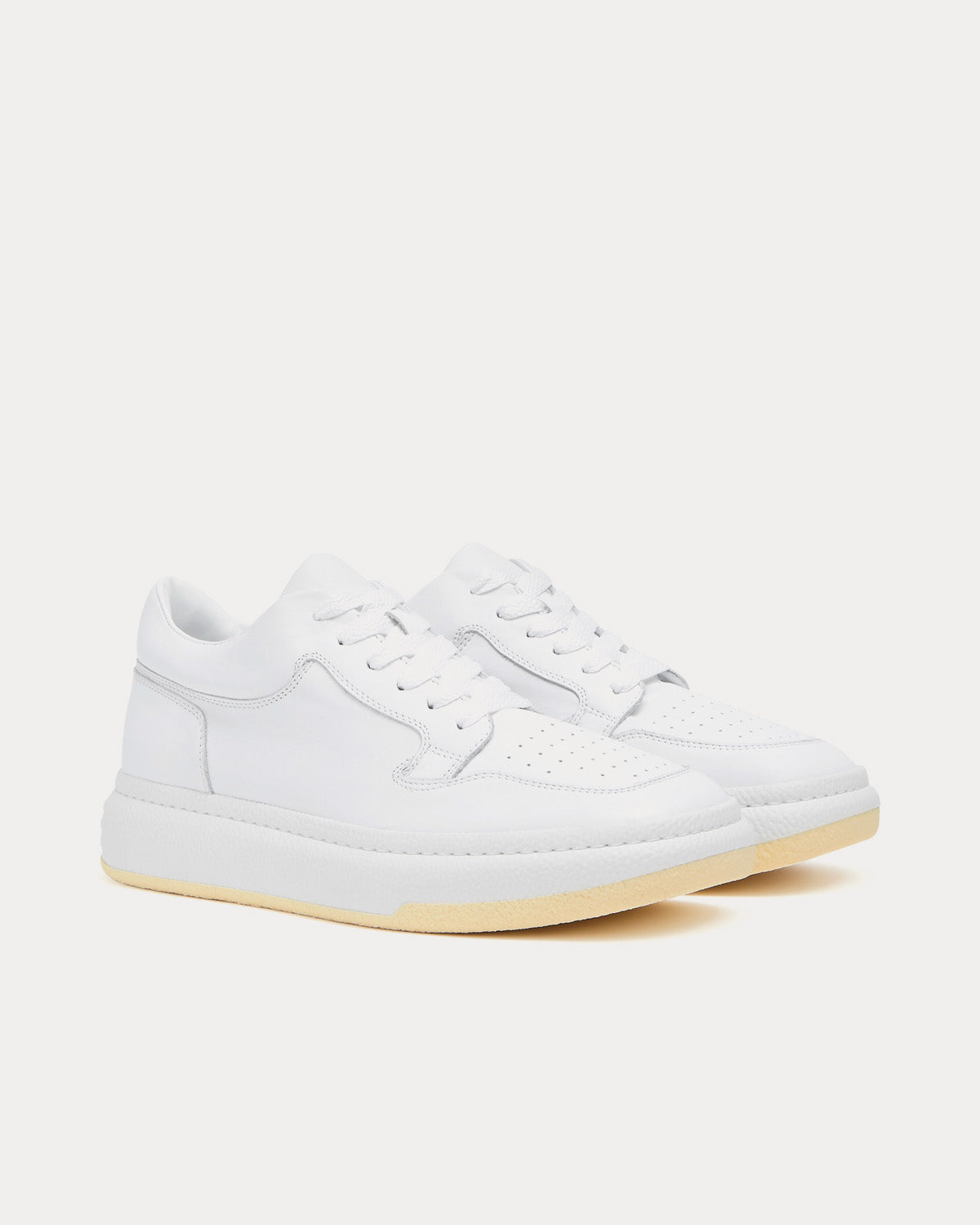 MM6 Maison Margiela Basketball White Low Top Sneakers Sneak in Peace