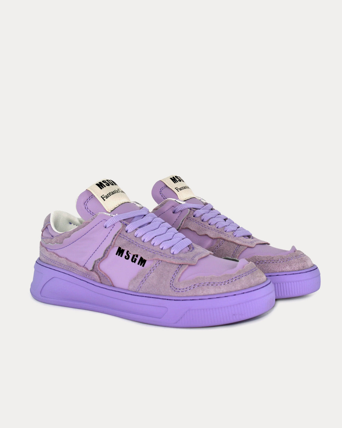 MSGM x ACBC Fantastic Green Violet Low Top Sneakers - 2