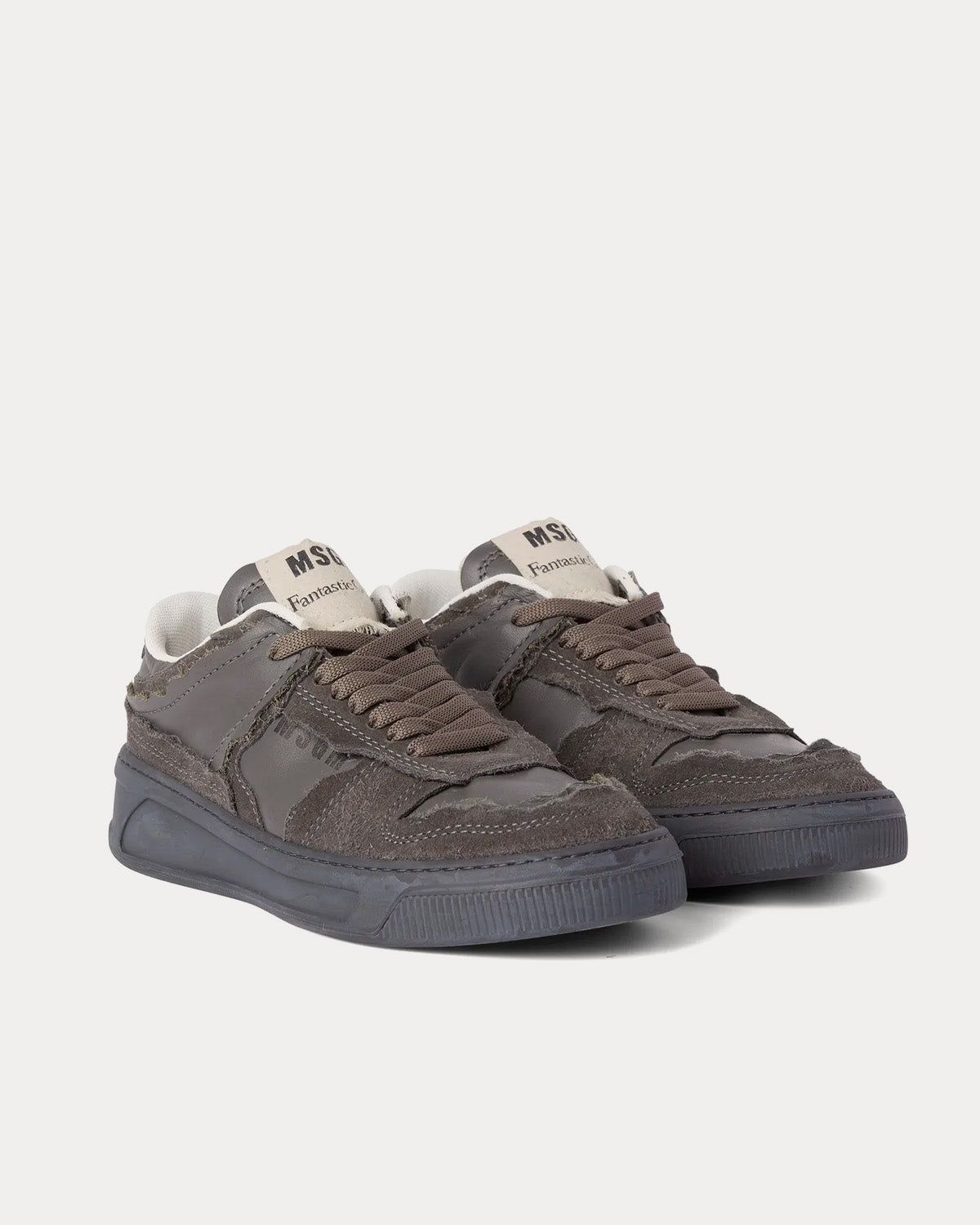 MSGM x ACBC Fantastic Green Dark Grey Low Top Sneakers - 2