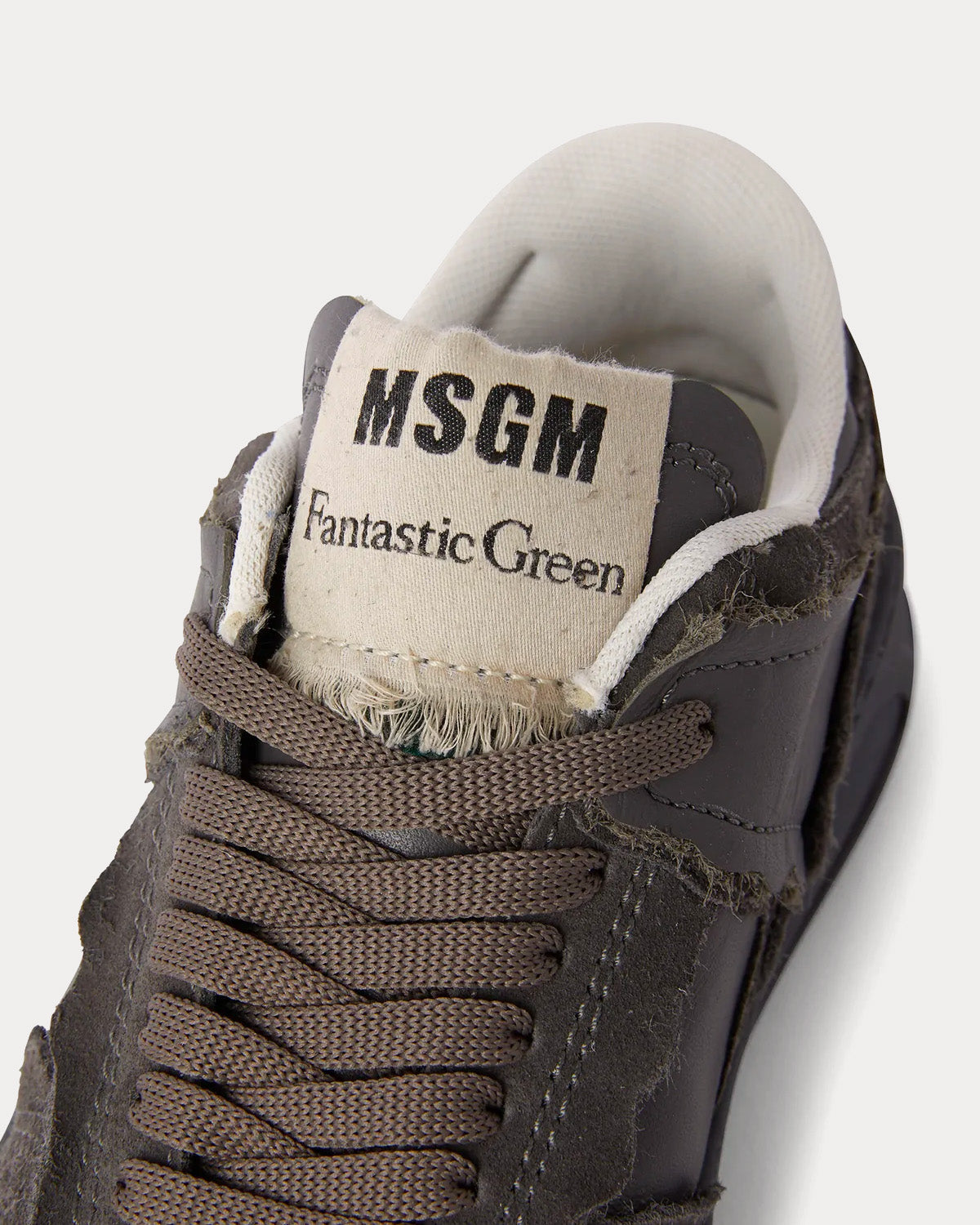 MSGM x ACBC Fantastic Green Dark Grey Low Top Sneakers - 4