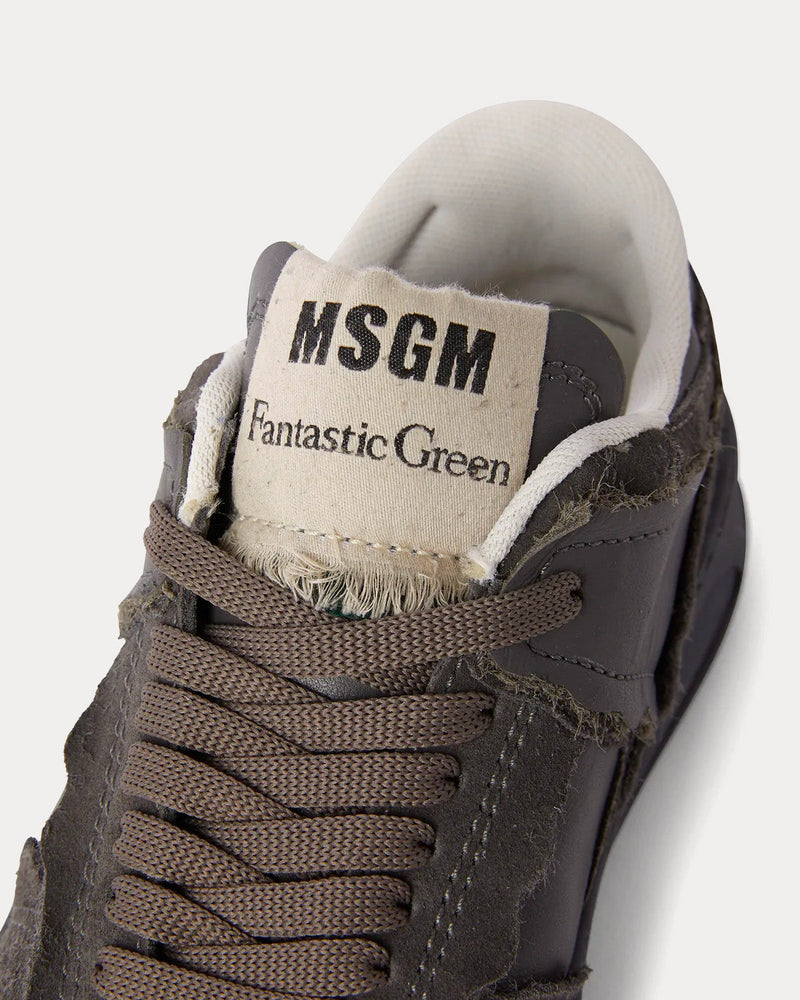 MSGM x ACBC Fantastic Green Dark Grey Low Top Sneakers - 4