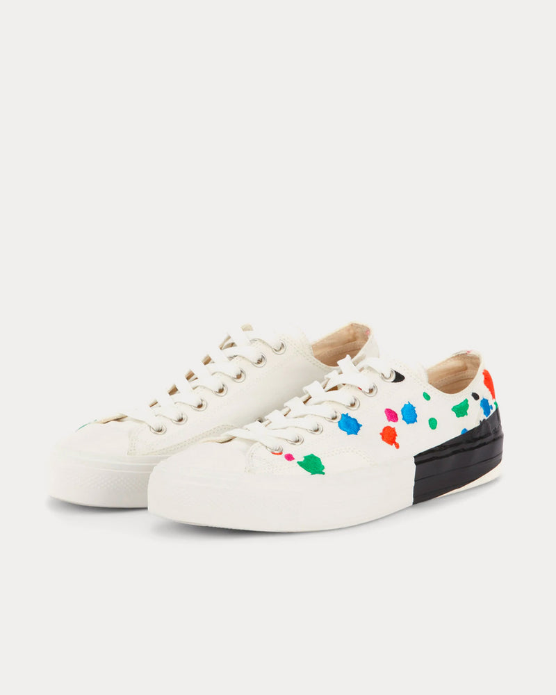 MSGM Tape Runner Coated Canvas White / Black Low Top Sneakers - 2