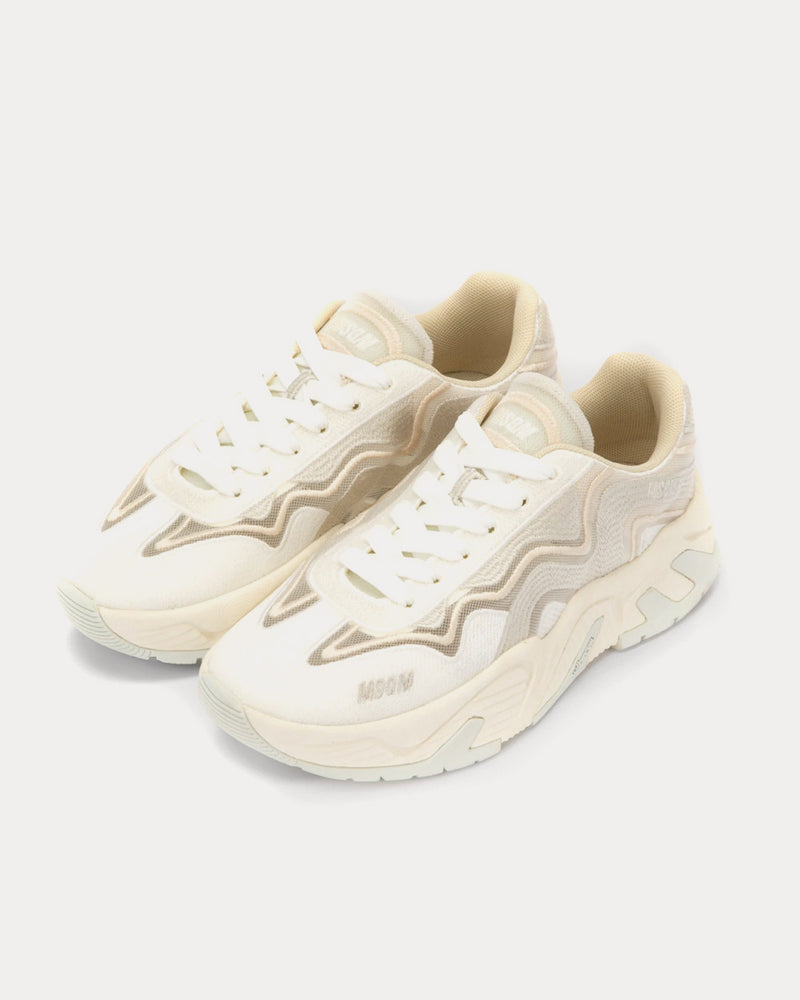 MSGM Vortex with Vibram Sole Beige Low Top Sneakers - 2