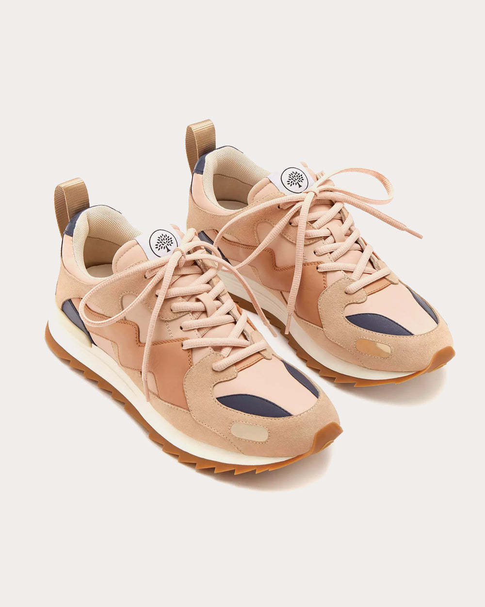 Mulberry MY-1 Lace-Up Nude Smooth Low Top Sneakers - 2