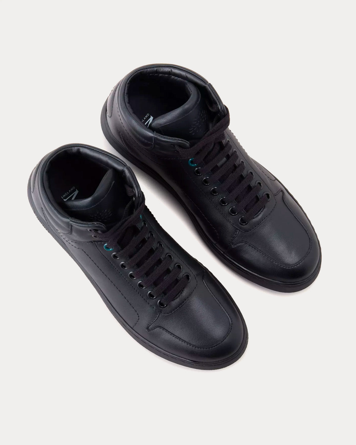 Mulberry Leather Black High Top Sneakers - 2