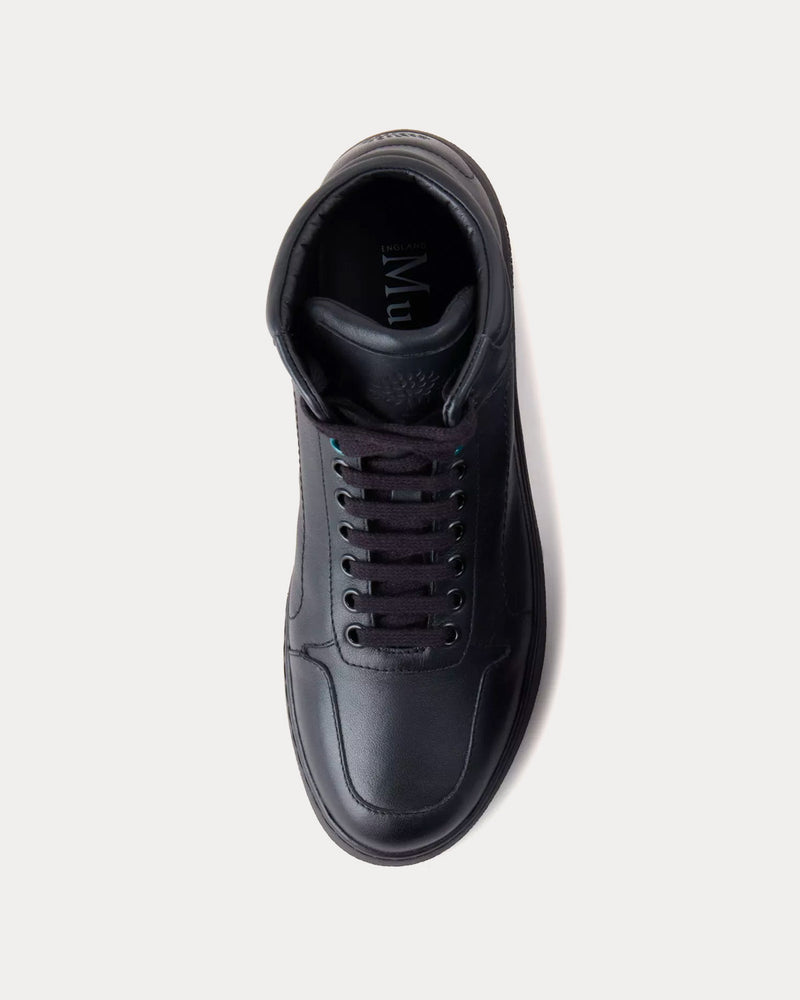 Mulberry Leather Black High Top Sneakers - 3