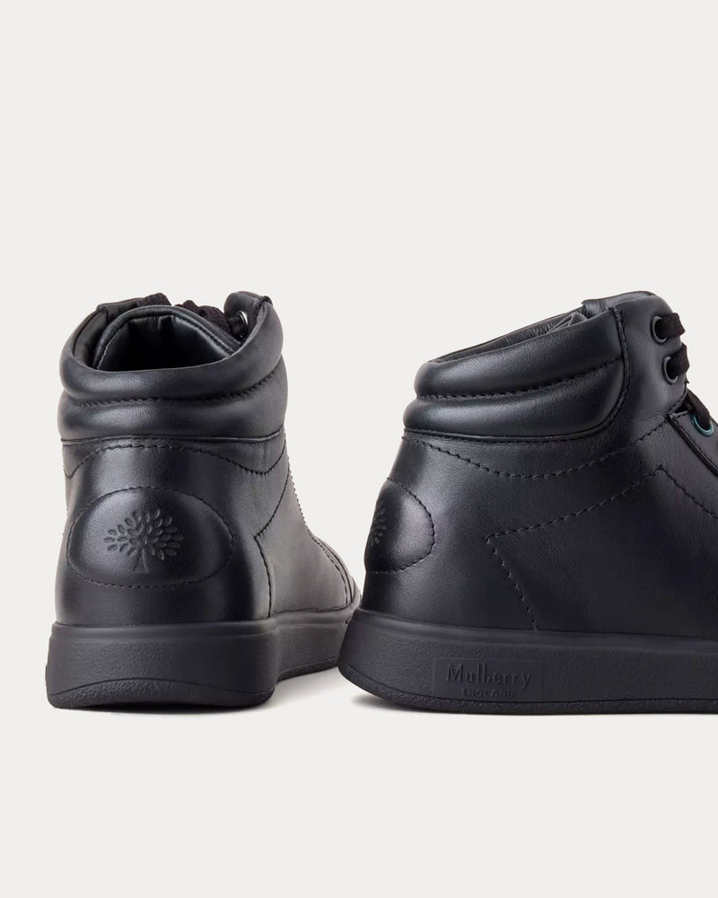 Mulberry Leather Black High Top Sneakers - 4