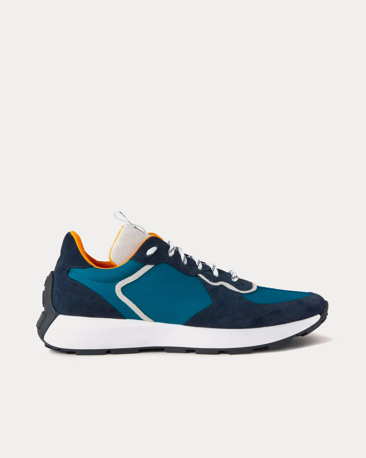 Mulberry Runner Mixed Material Sapphire / Portobello Blue / Double Yellow Low Top Sneakers - 1