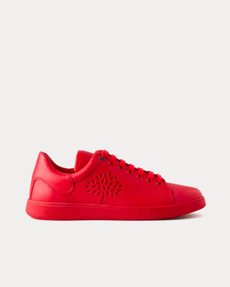 Mulberry Tree Tennis Leather Lancaster Red Low Top Sneakers - 1