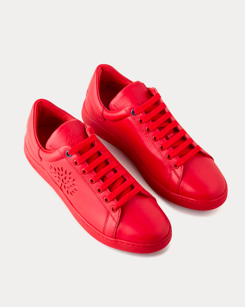 Mulberry Tree Tennis Leather Lancaster Red Low Top Sneakers - 3