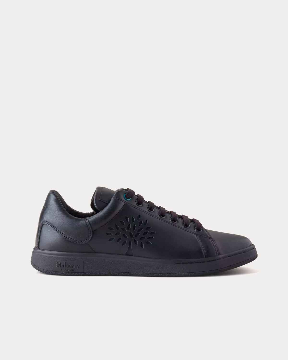 Mulberry Tree Tennis Leather Black Low Top Sneakers - 1