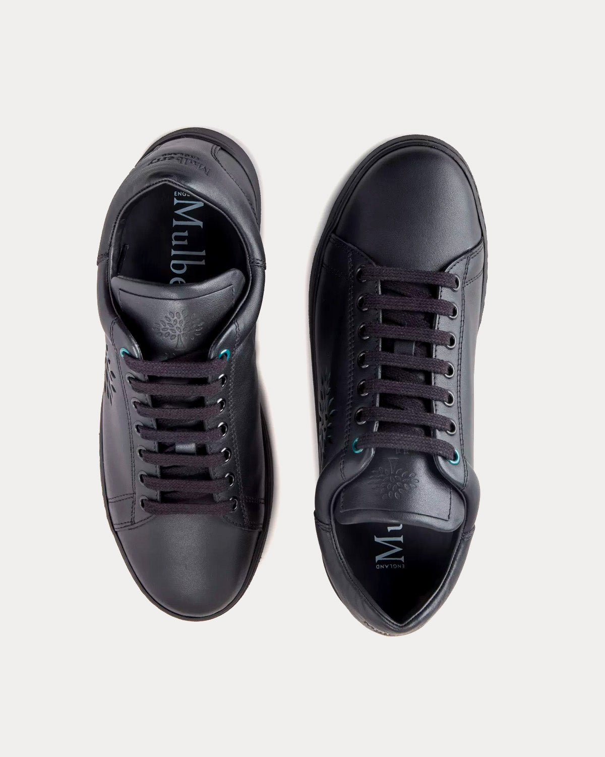 Mulberry Tree Tennis Leather Black Low Top Sneakers - 2