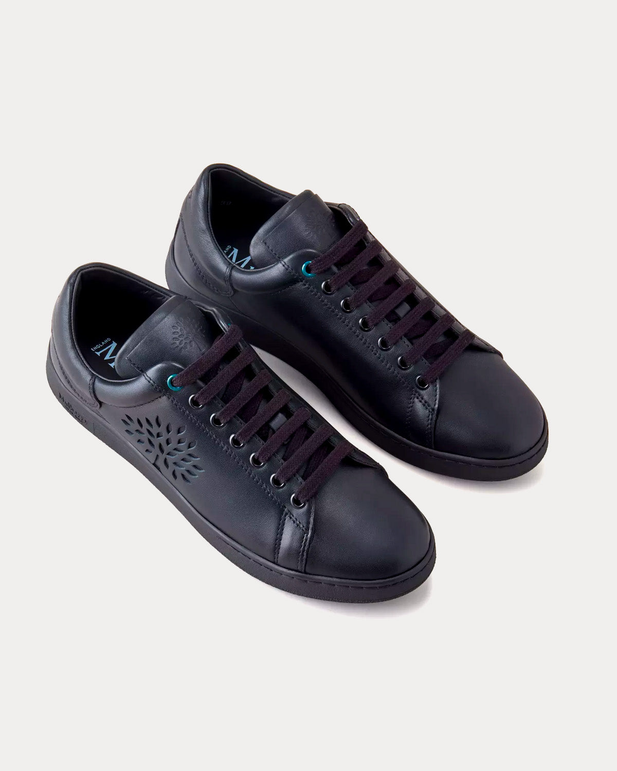 Mulberry Tree Tennis Leather Black Low Top Sneakers - 3