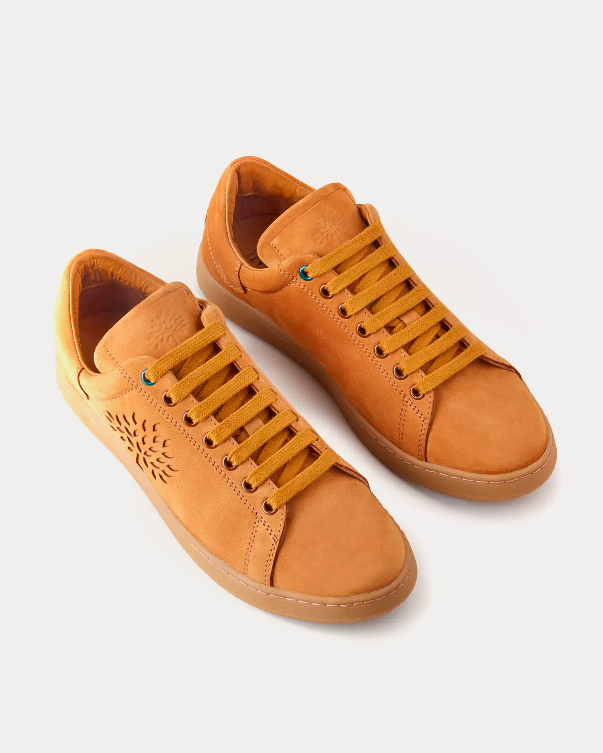 Mulberry Tree Tennis Mixed Material Teak Low Top Sneakers - 3