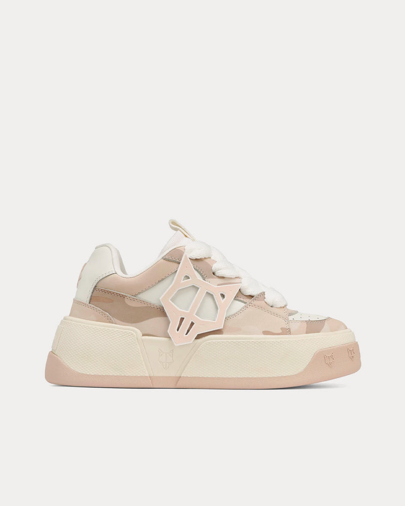 Naked Wolfe City Camo Beige Low Top Sneakers - 1