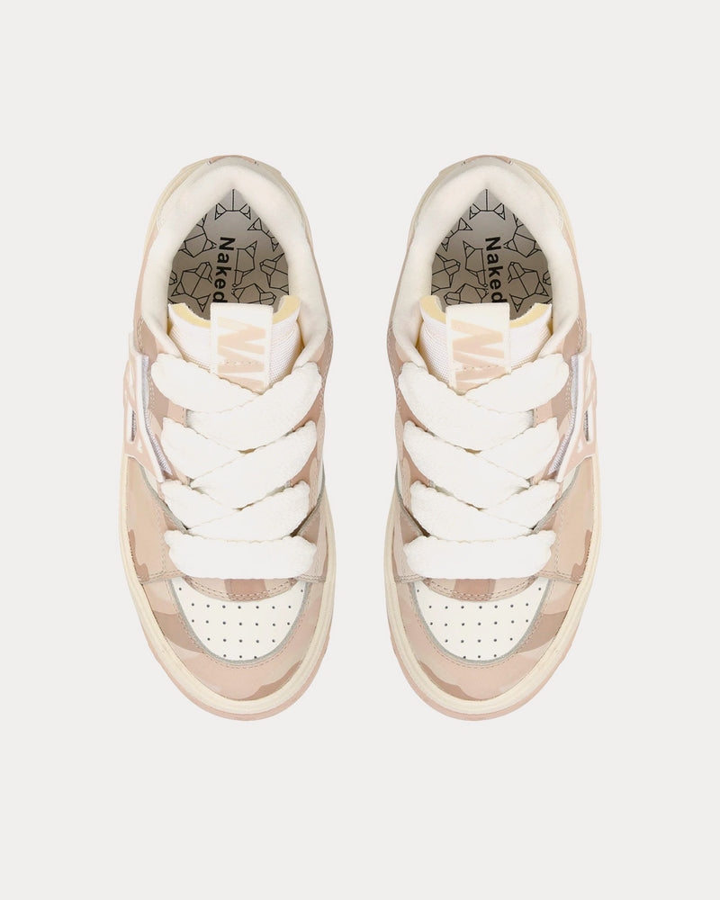 Naked Wolfe City Camo Beige Low Top Sneakers - 2