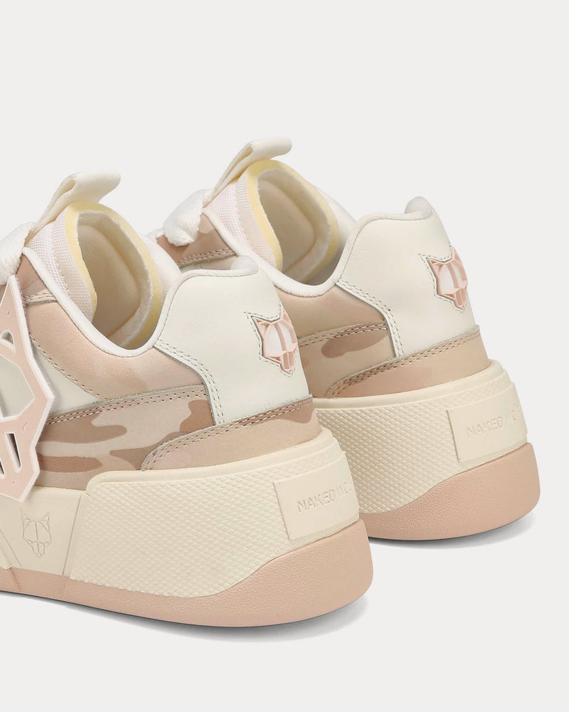 Naked Wolfe City Camo Beige Low Top Sneakers - 3