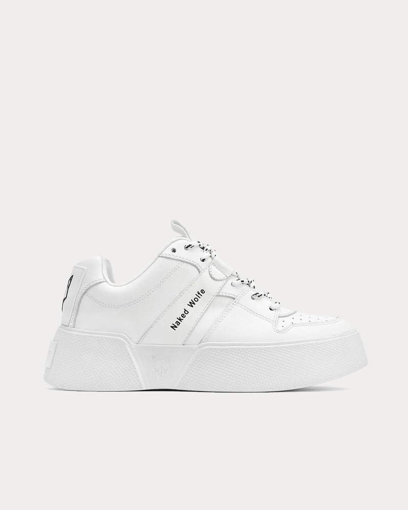 Naked Wolfe Pixie Leather White Low Top Sneakers - 1