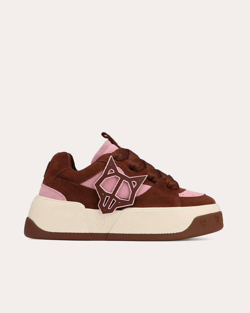 Naked Wolfe City Brown / Pink Low Top Sneakers - 1