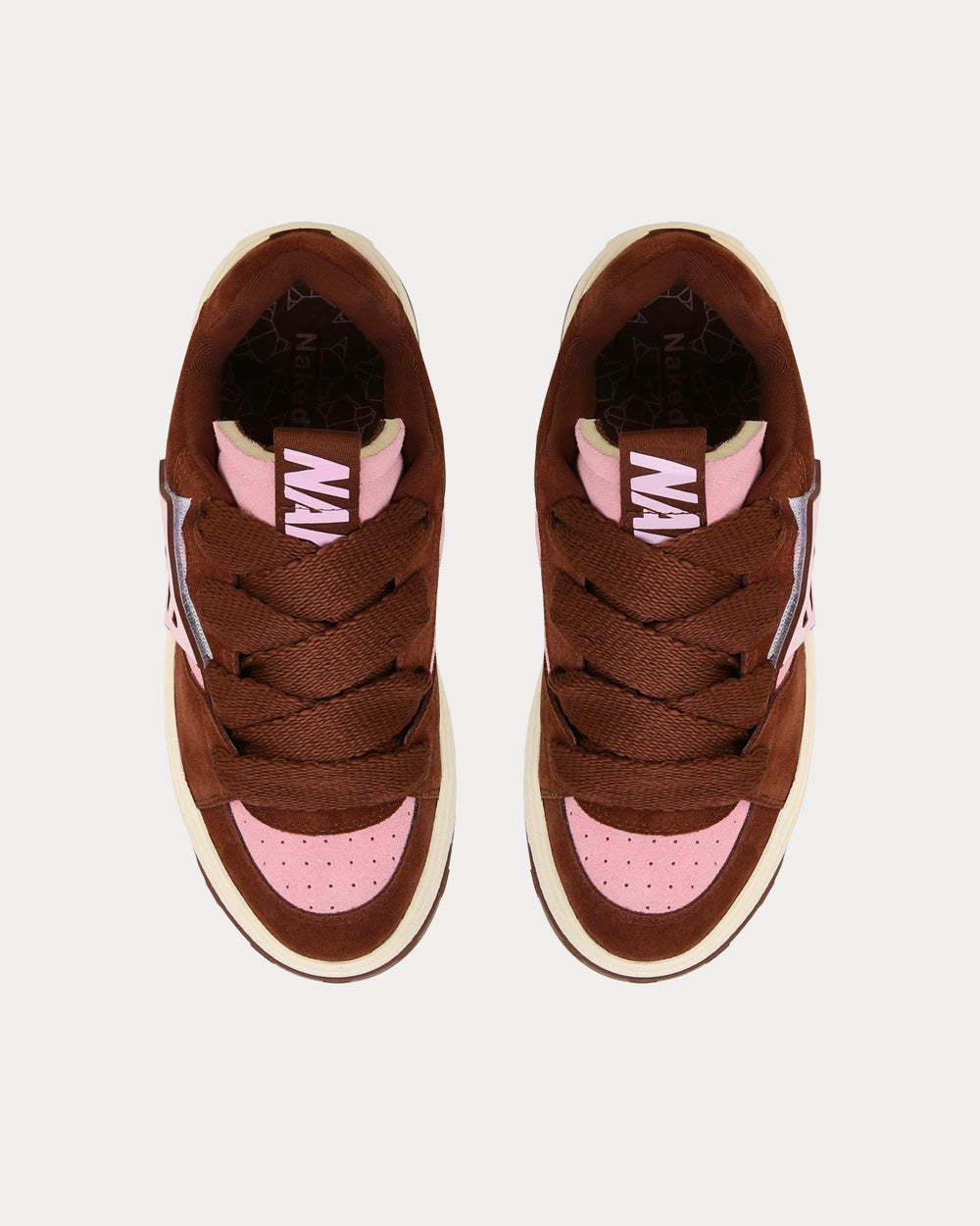 Naked Wolfe - City Brown / Pink Low Top Sneakers