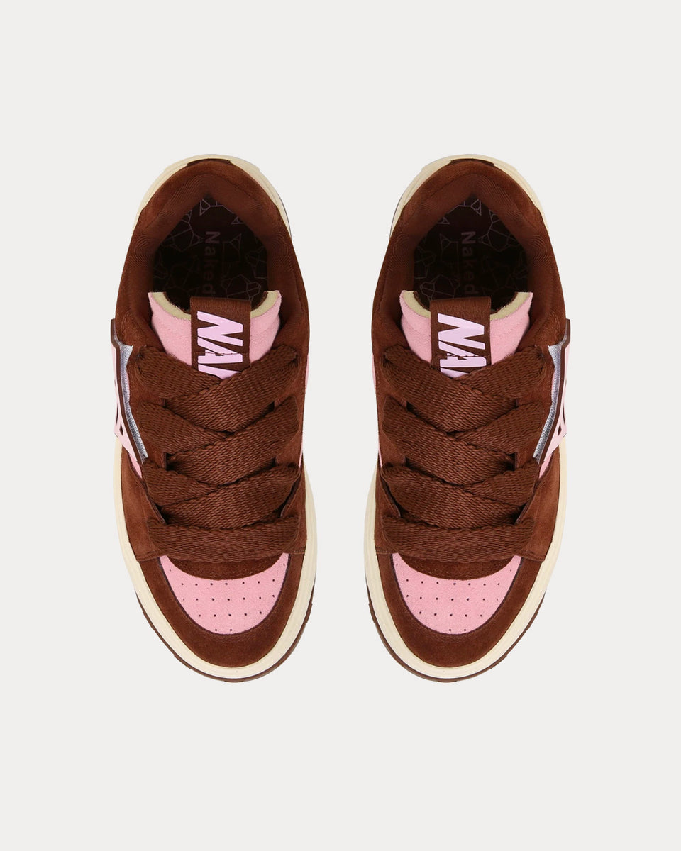 Naked Wolfe City Brown Pink Low Top Sneakers Sneak In Peace 0288