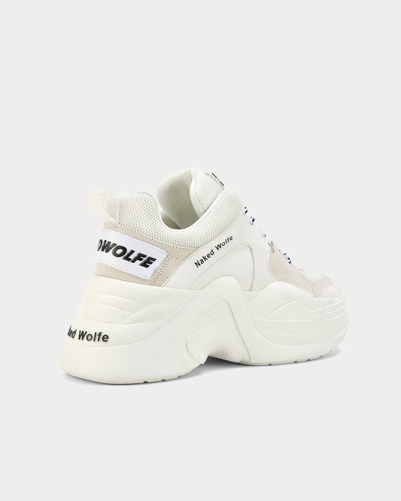 Naked Wolfe Track White Low Top Sneakers - 3