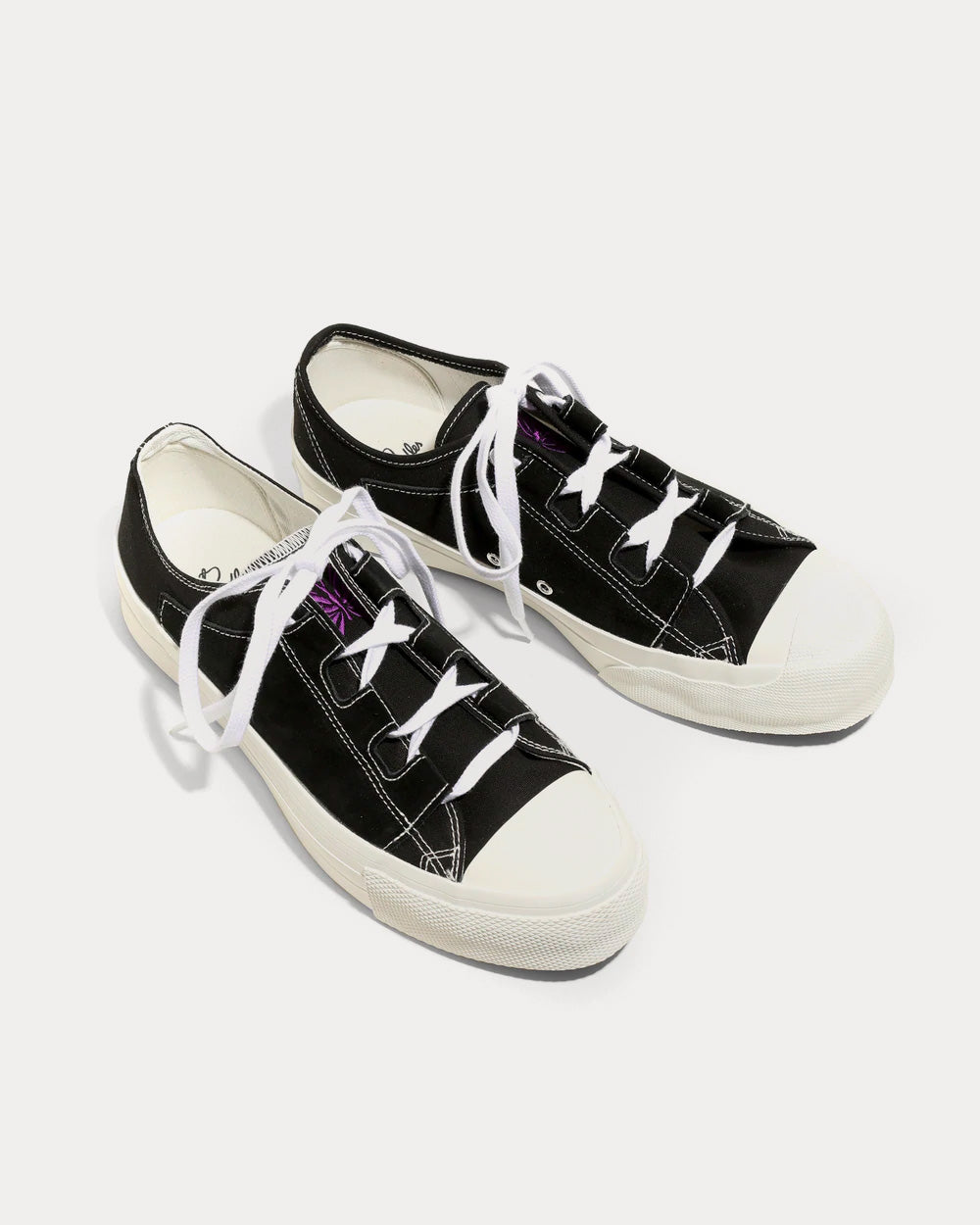 Needles Asymmetric Ghillie Black Low Top Sneakers - 3