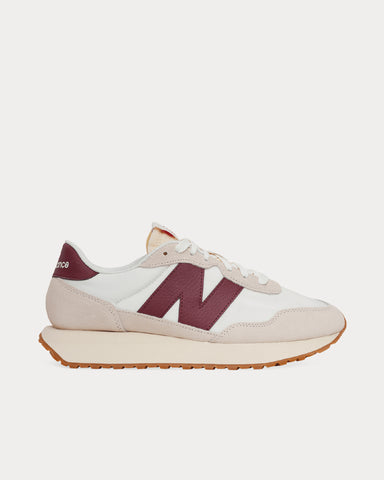 New Balance 237 Moonbeam / Classic Burgundy Low Top Sneakers