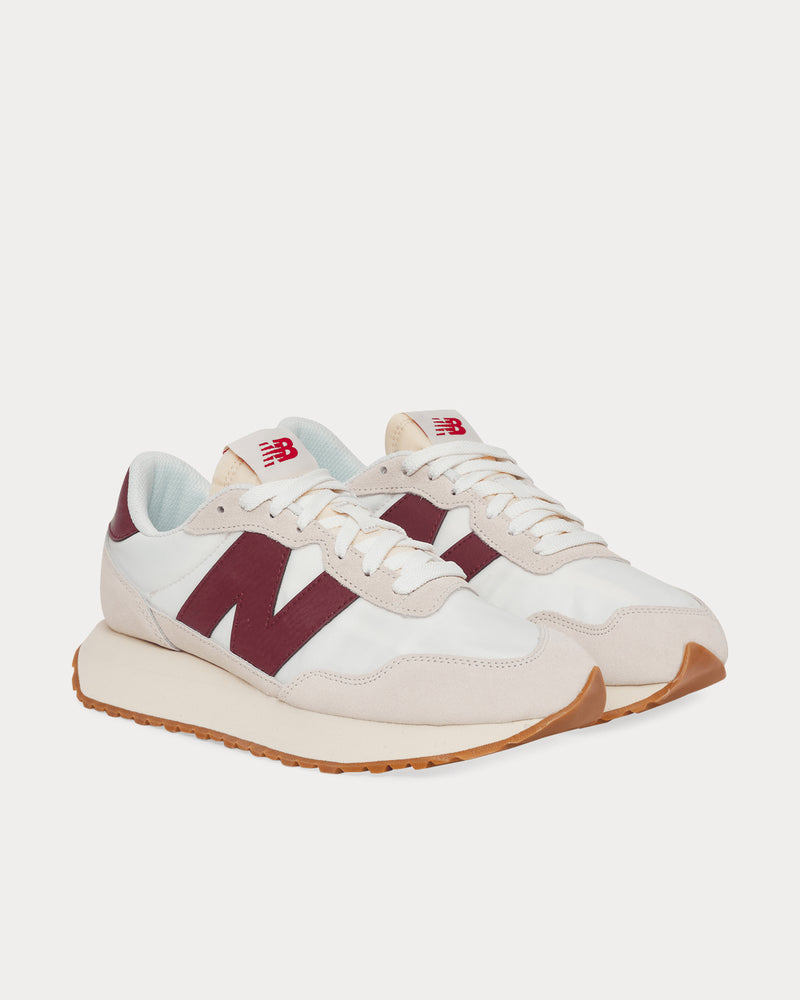 New Balance 237 Moonbeam / Classic Burgundy Low Top Sneakers - 2